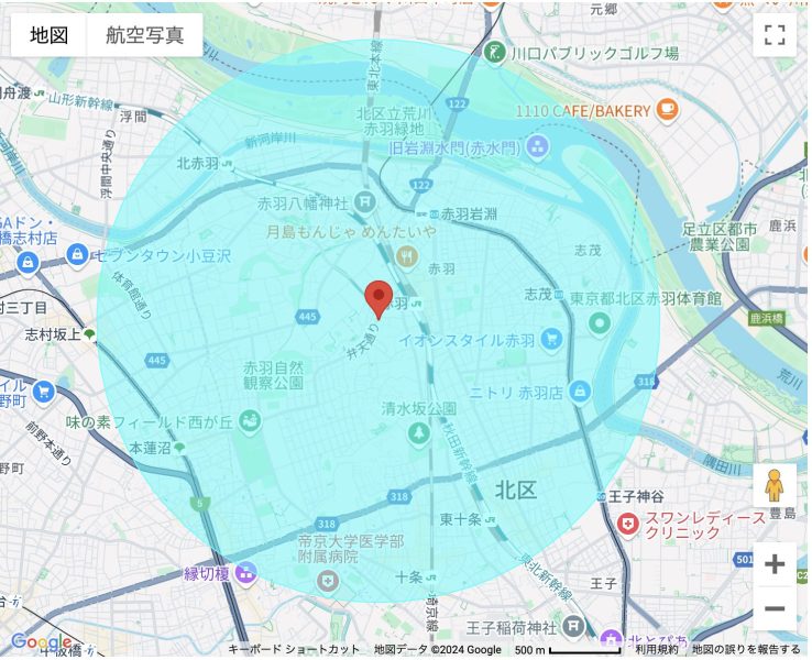 在宅訪問診療 航空写真